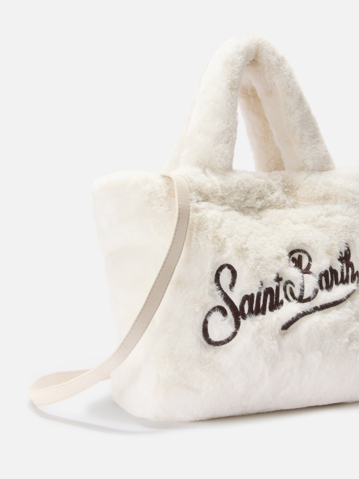 Colette Soft Handtasche aus weißem Kunstpelz