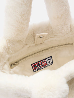 Colette Soft Handtasche aus weißem Kunstpelz