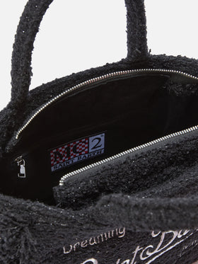 Colette Tweed Handbag in black wool blend