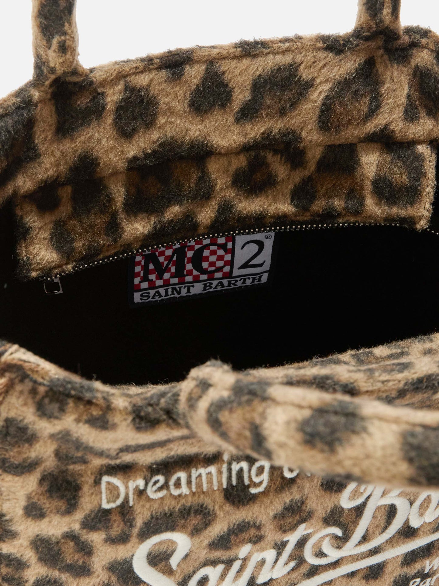 Colette Felt Handbag in leopard-print wool blend