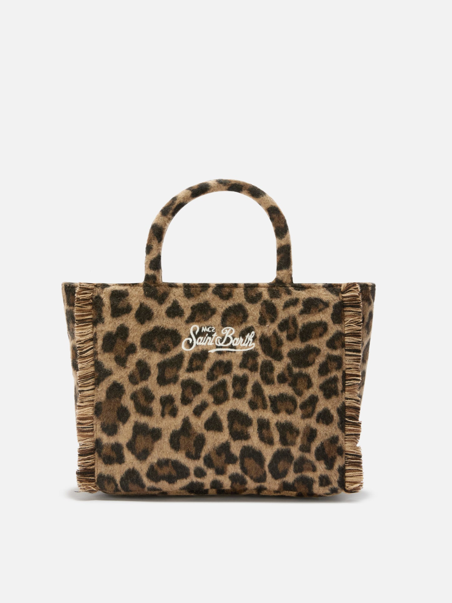 Colette Felt Handbag in leopard-print wool blend