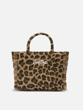 Colette Felt Handbag in leopard-print wool blend