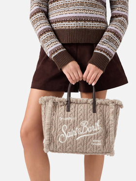 Borsa Colette grigia con lavorazione a trecce