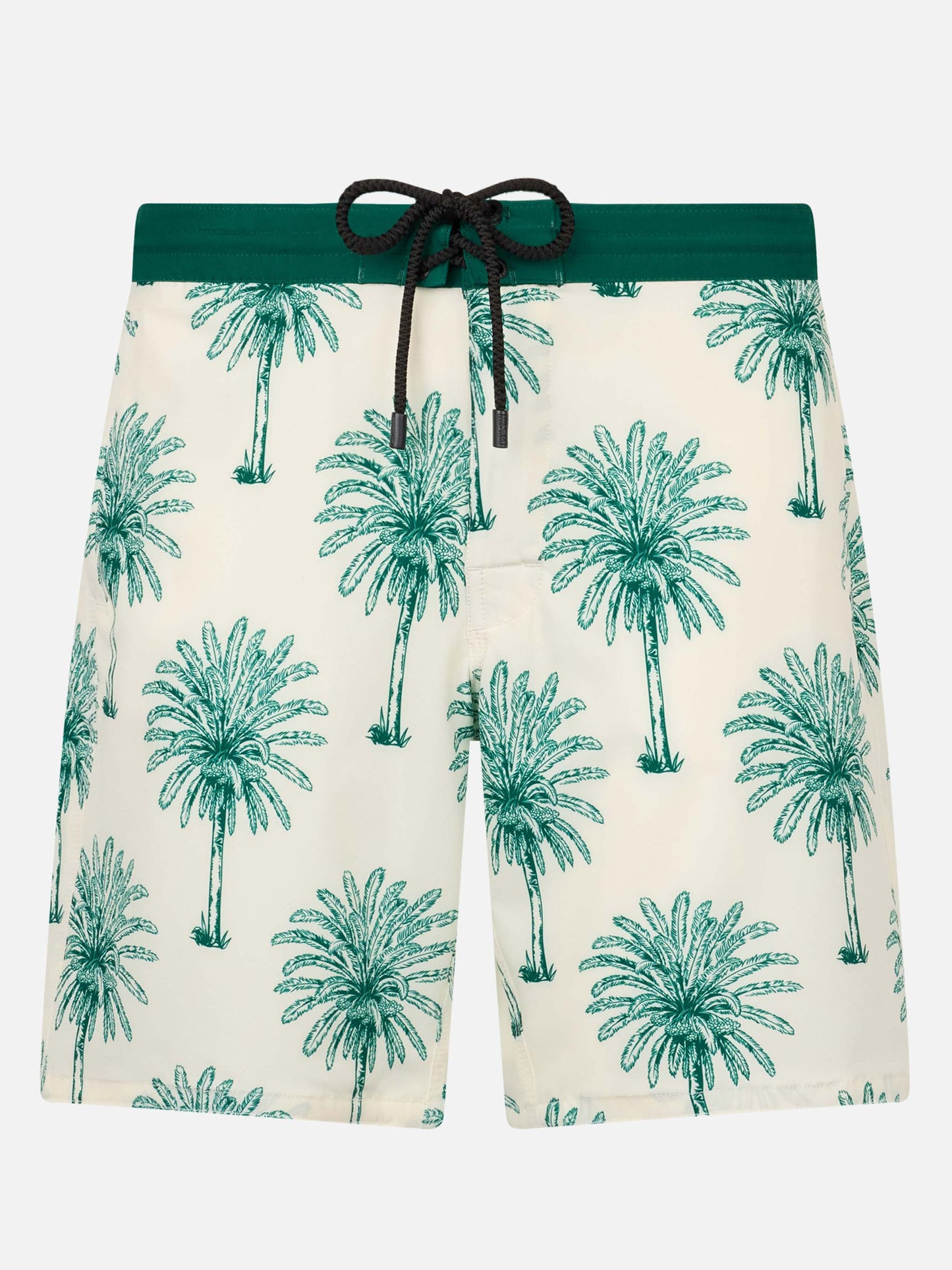 Long stretch Comfort Surf swim shorts with palm print