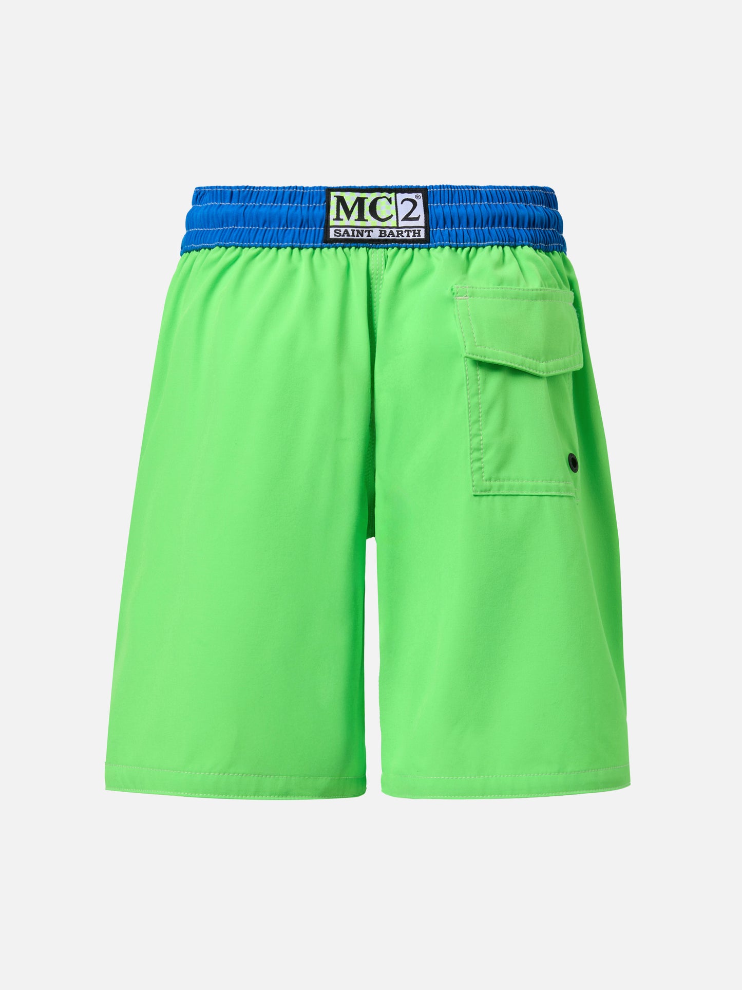 Comfort Surf Jr Badeshorts in Neongrün und Blau