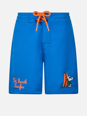 Boy Comfort Surf Jr swim shorts with Snoopy placed print - MC2 Saint Barth