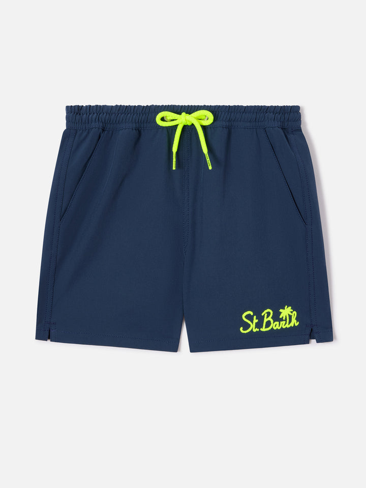 Blaue bequeme Badeshorts für Jungen in Navy 