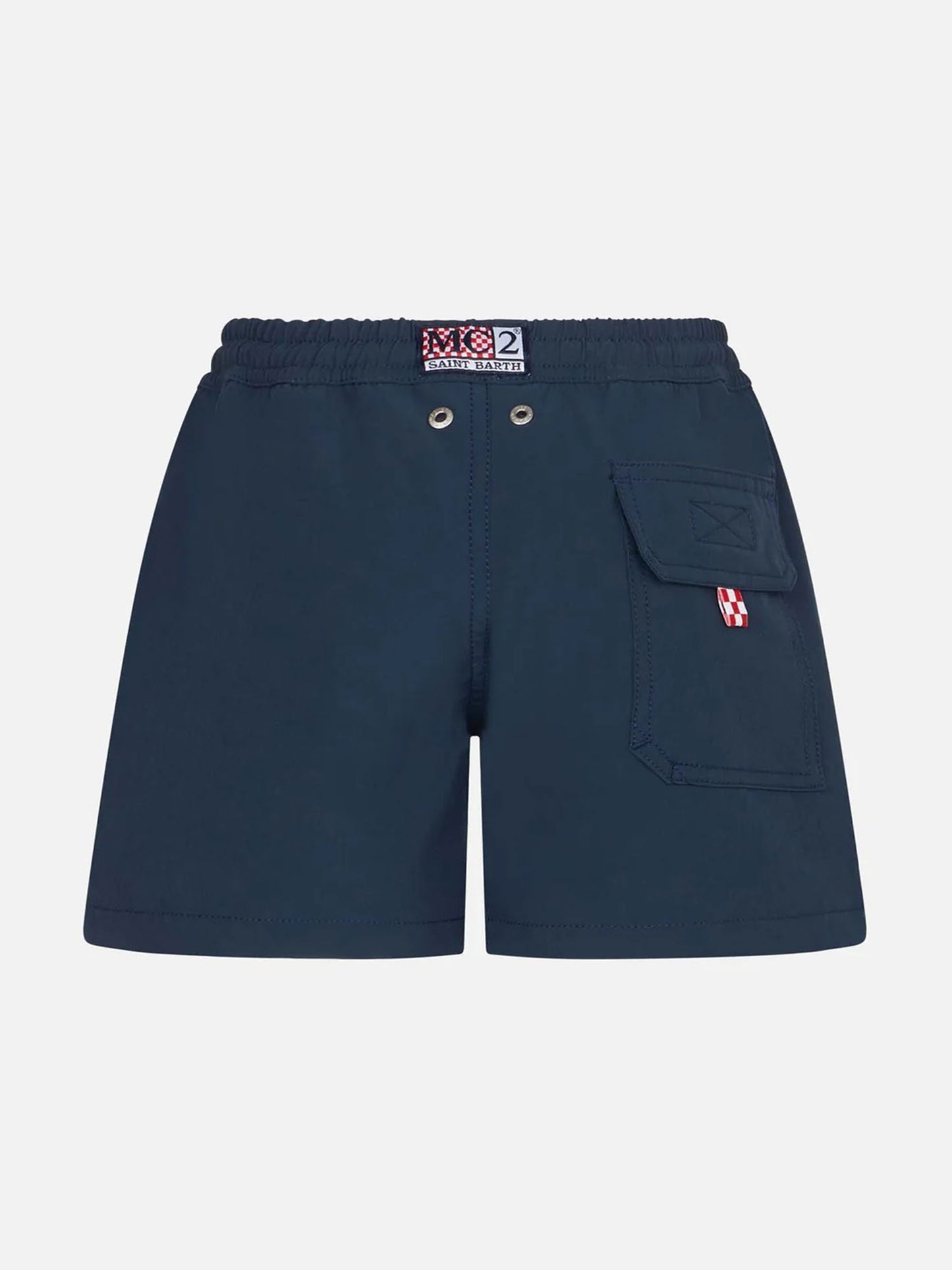 Boy comfort navy blue swim shorts - MC2 Saint Barth