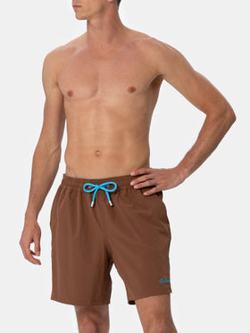 Brown classic stretch Comfort swim shorts - MC2 Saint Barth