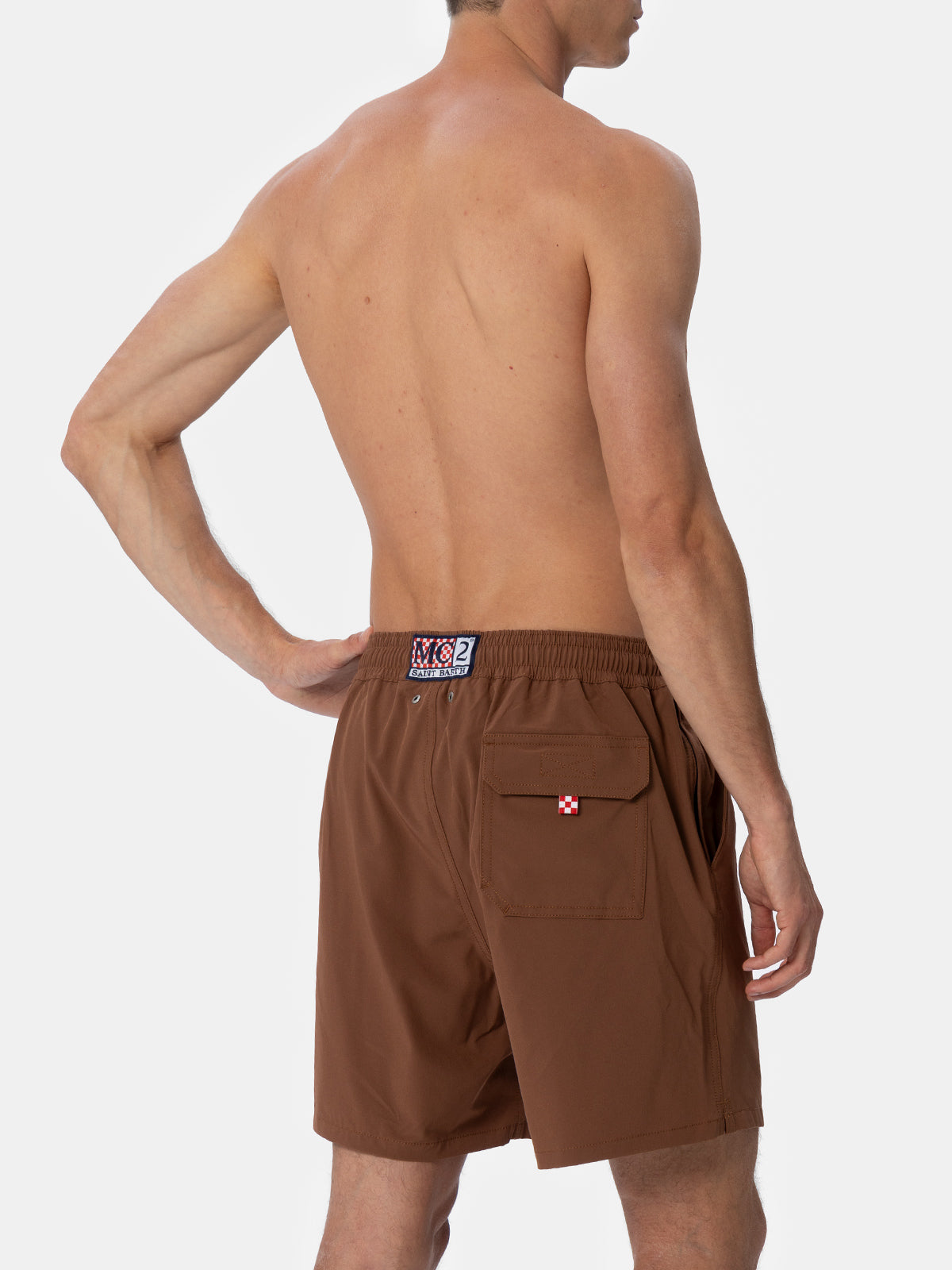 Brown classic stretch Comfort swim shorts - MC2 Saint Barth