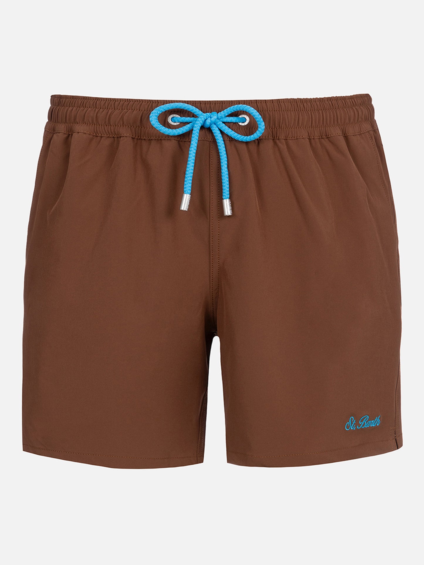 Braune Comfort-Badeshorts für Herren