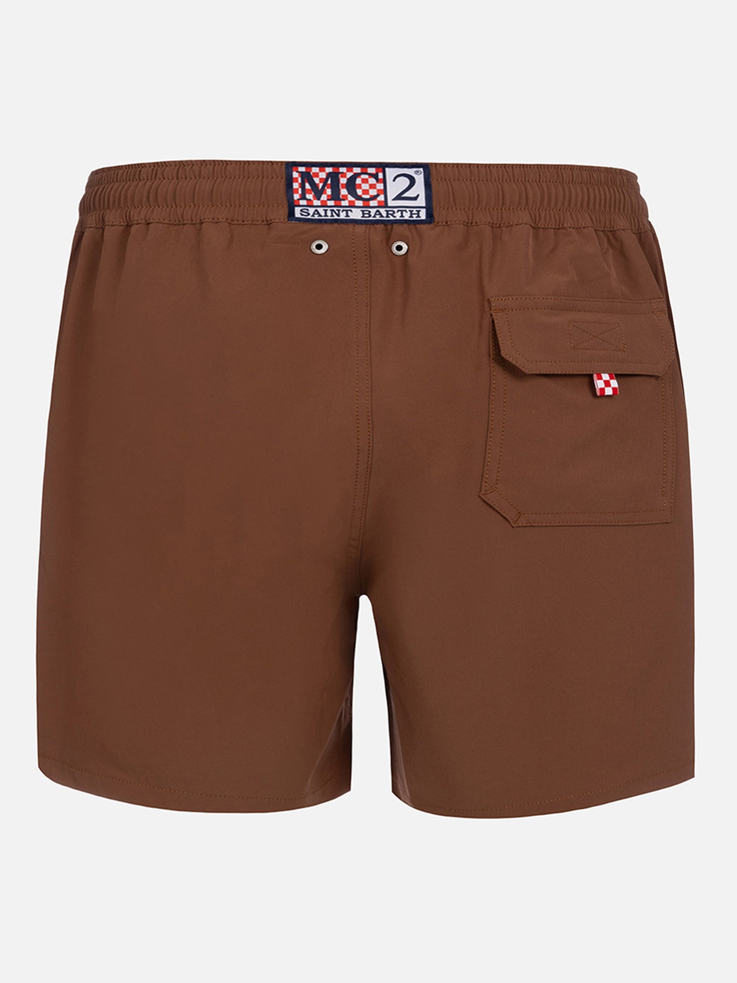 Braune Comfort-Badeshorts für Herren