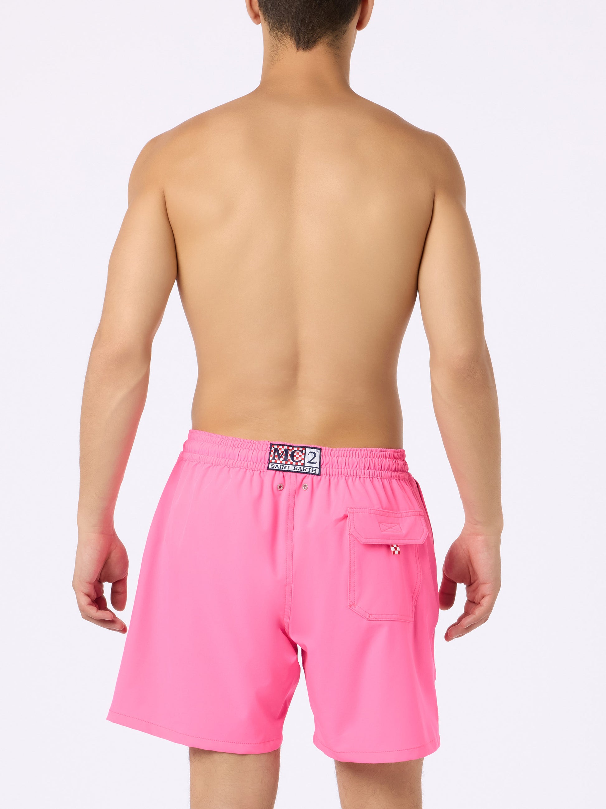 Classic stretch Comfort swim shorts with Mi girano le palline embroidery | INSULTI LUMINOSI SPECIAL EDITION - MC2 Saint Barth