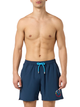 Comfort classic stretch swim shorts with Dal Padel alla Brace embroidery | INSULTI LUMINOSI SPECIAL EDITION - MC2 Saint Barth