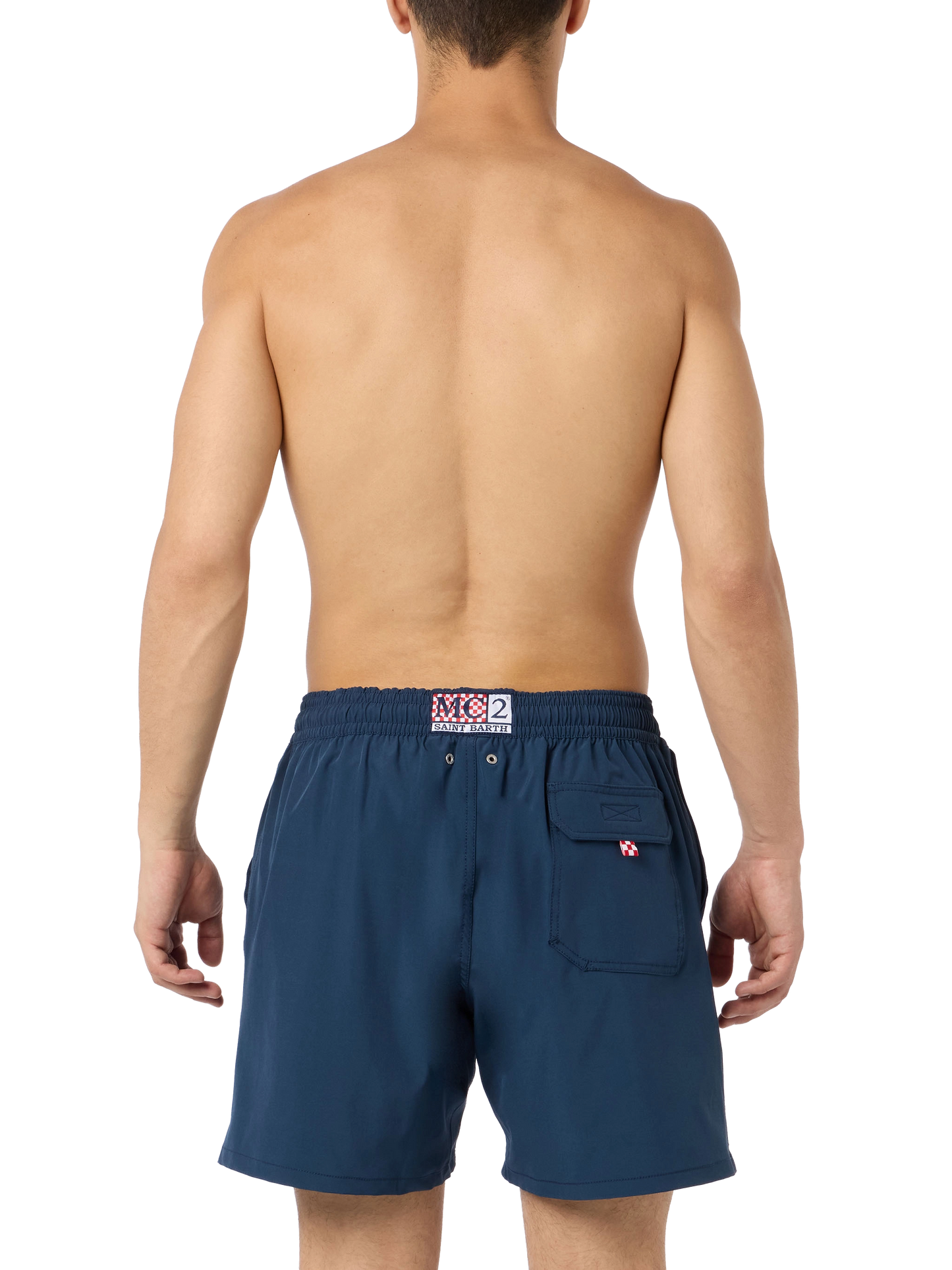 Comfort classic stretch swim shorts with Dal Padel alla Brace embroidery | INSULTI LUMINOSI SPECIAL EDITION - MC2 Saint Barth