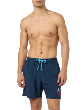 Comfort classic stretch swim shorts with Dal Padel alla Brace embroidery | INSULTI LUMINOSI SPECIAL EDITION - MC2 Saint Barth