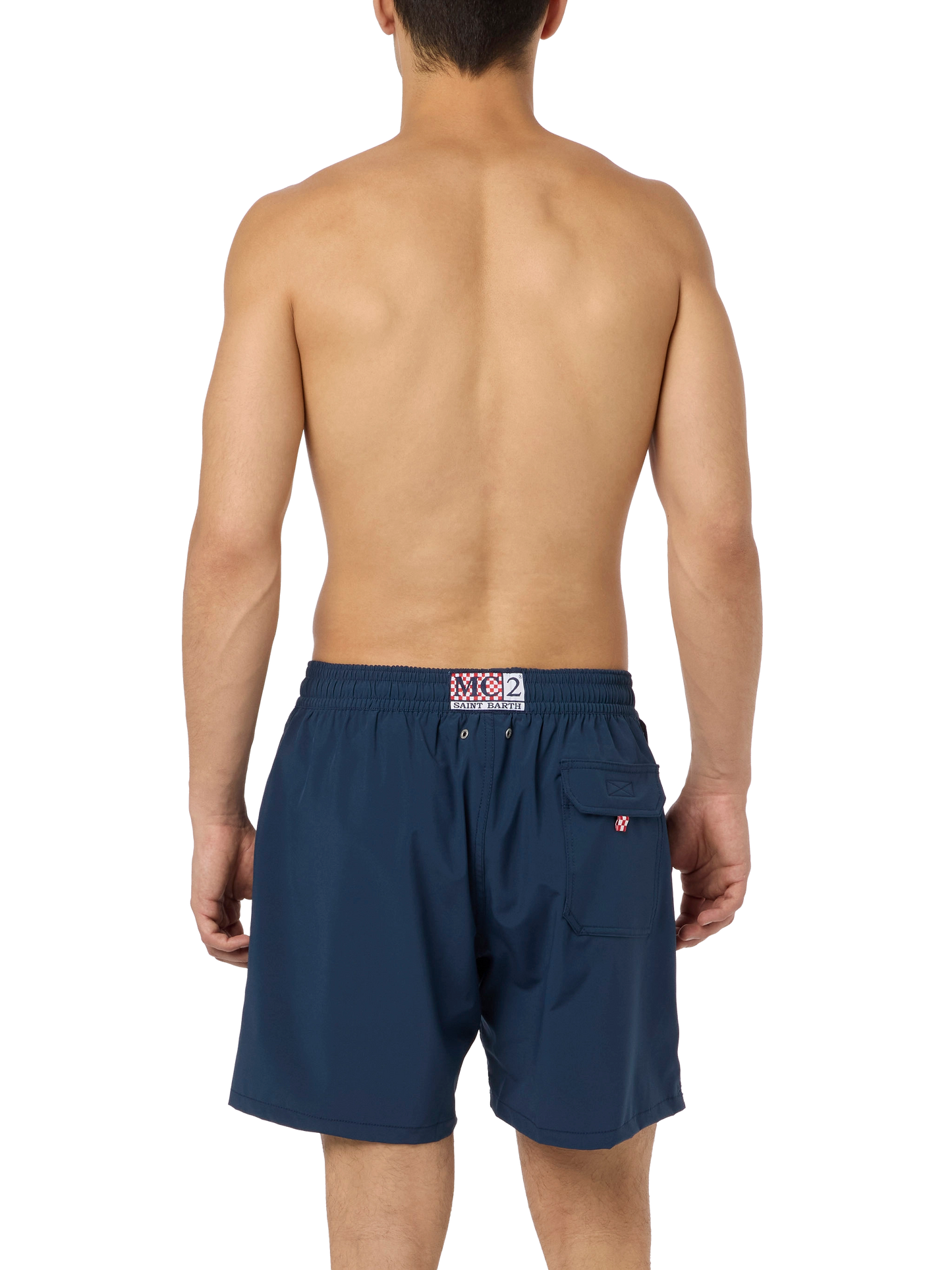 Comfort classic stretch swim shorts with Dal Padel alla Brace embroidery | INSULTI LUMINOSI SPECIAL EDITION - MC2 Saint Barth