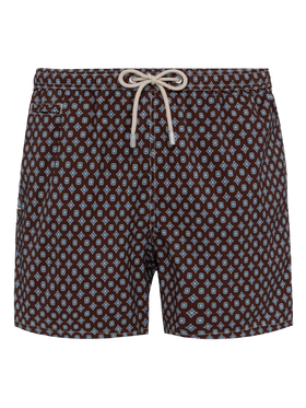 Comfort Light swim shorts with tie print - MC2 Saint Barth