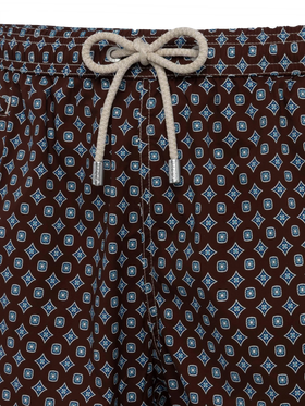 Comfort Light swim shorts with tie print - MC2 Saint Barth