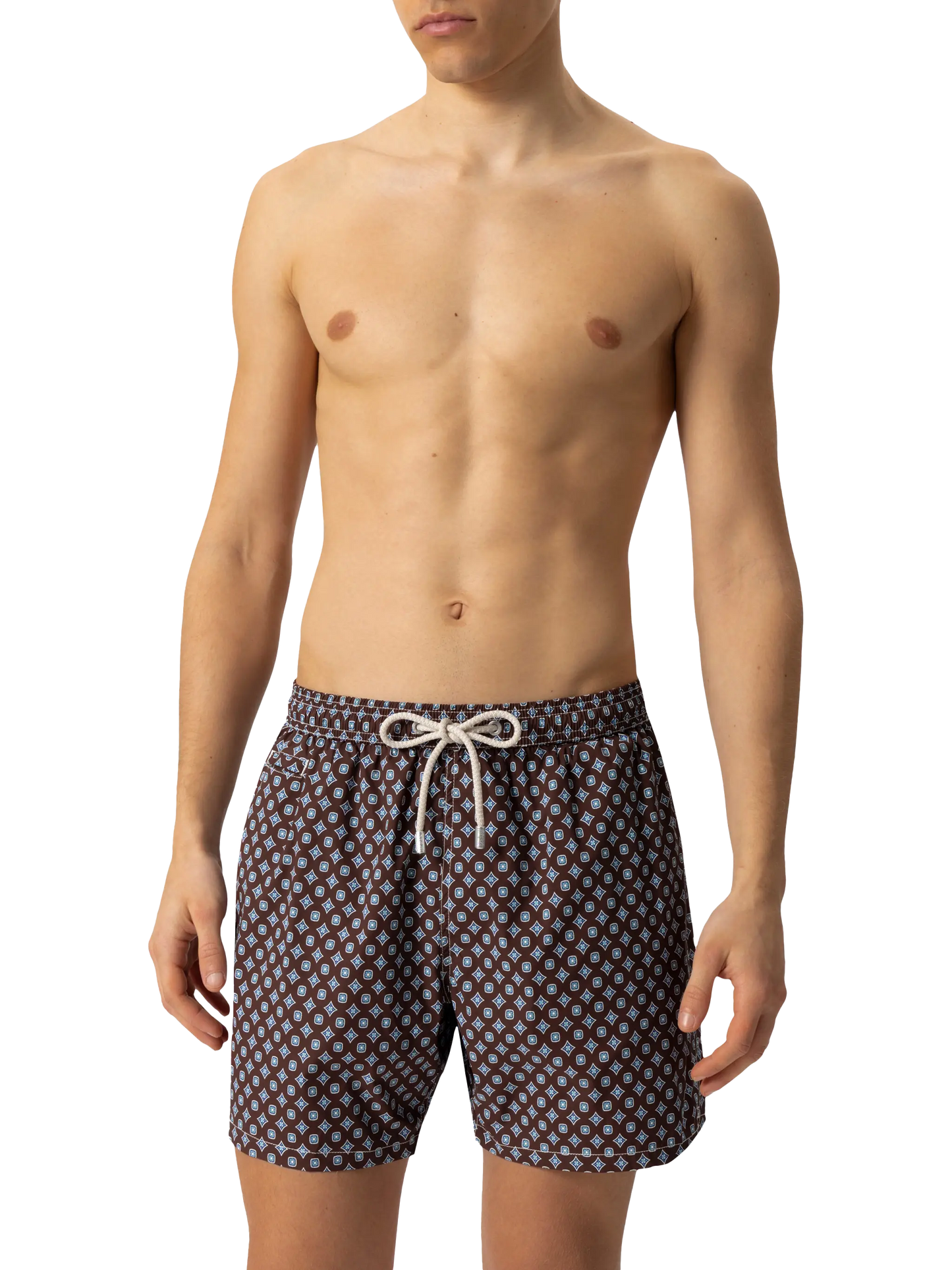 Comfort Light swim shorts with tie print - MC2 Saint Barth