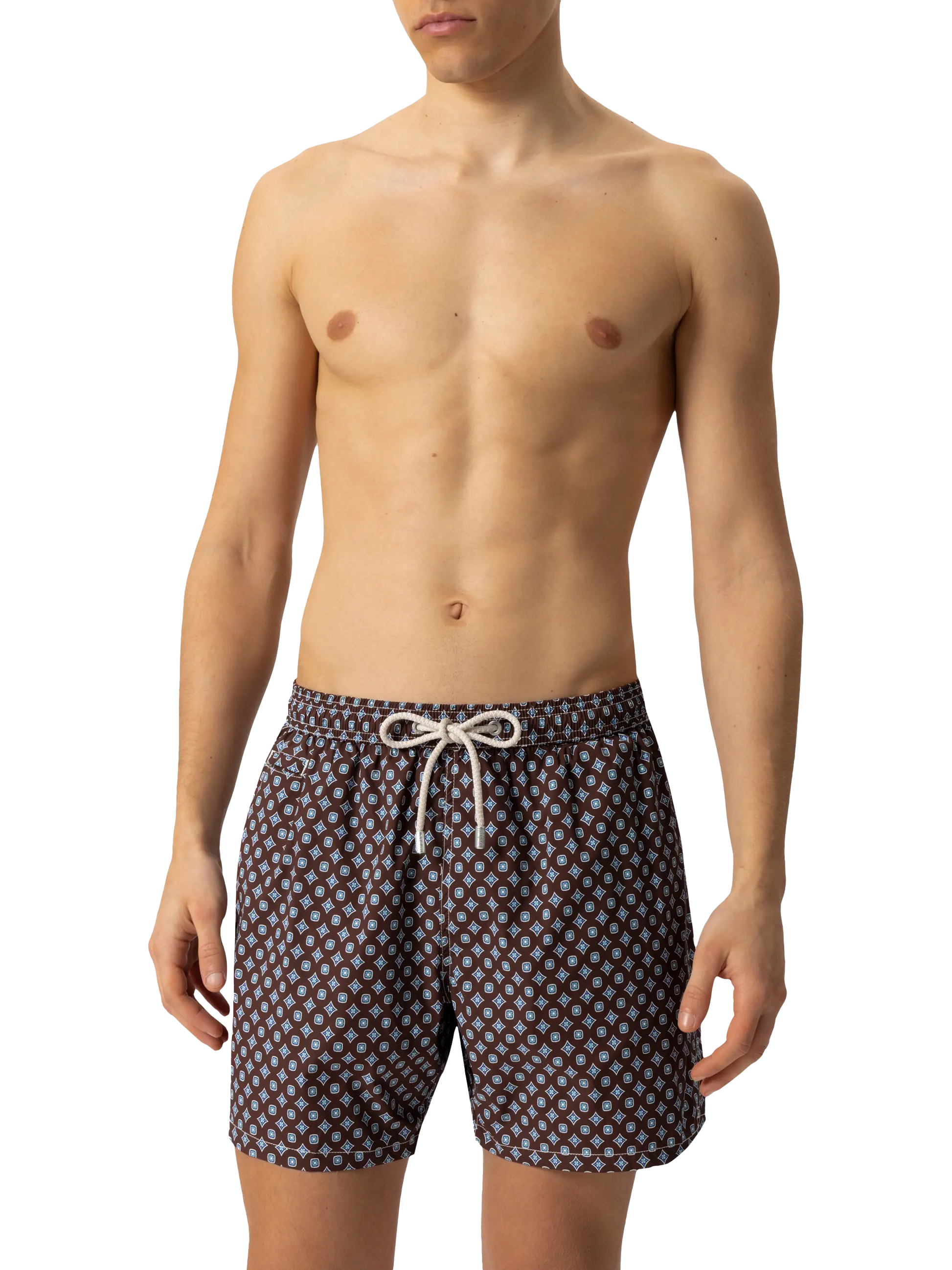 Comfort Light swim shorts with tie print - MC2 Saint Barth