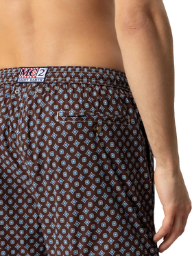 Comfort Light swim shorts with tie print - MC2 Saint Barth