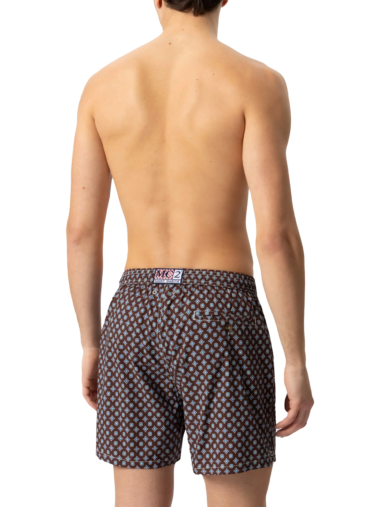 Comfort Light swim shorts with tie print - MC2 Saint Barth