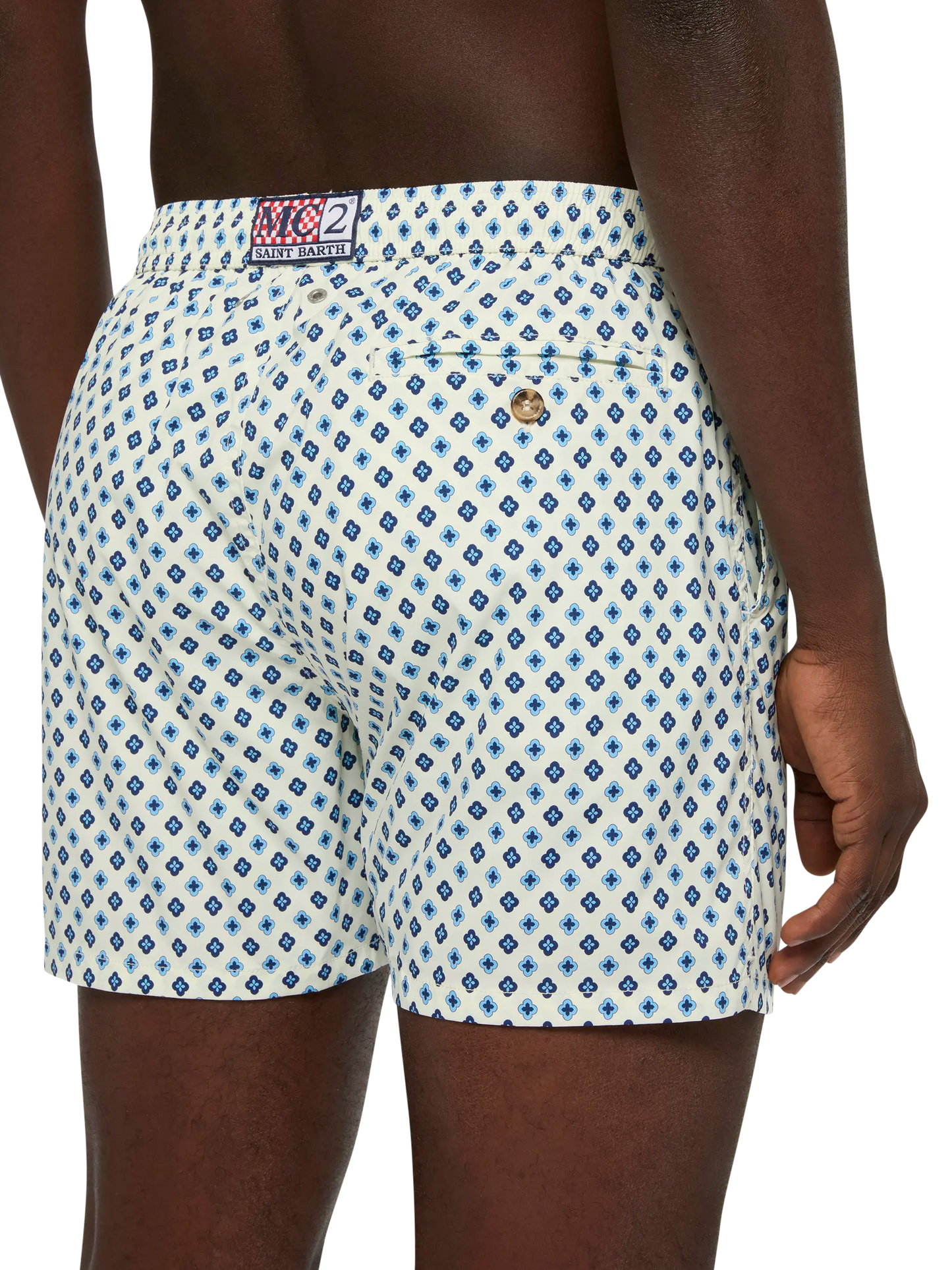Comfort Light swim shorts with tie print - MC2 Saint Barth