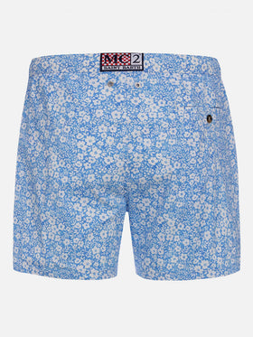 Bañador corto clásico elástico Comfort Light con estampado de flores 
