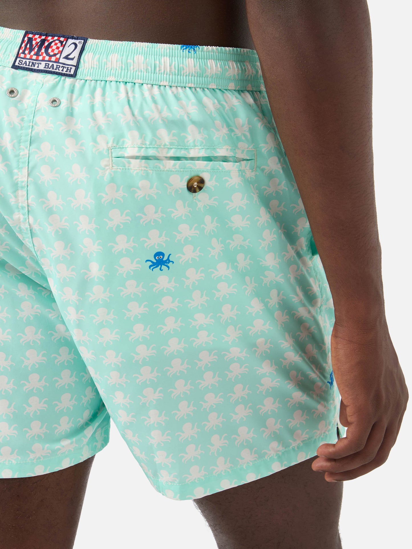 Costume classico elasticizzato Comfort Light con stampa polpo