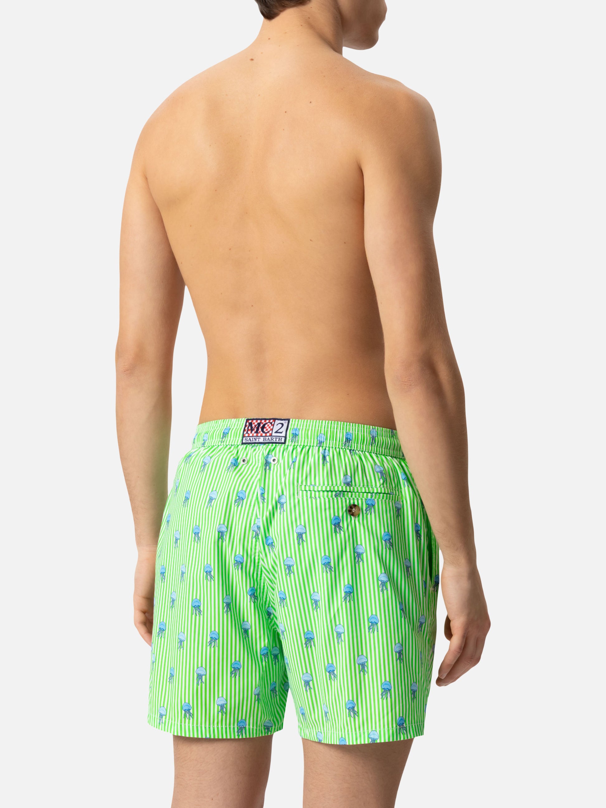 Comfort Light swim shorts with jelly fish print - MC2 Saint Barth