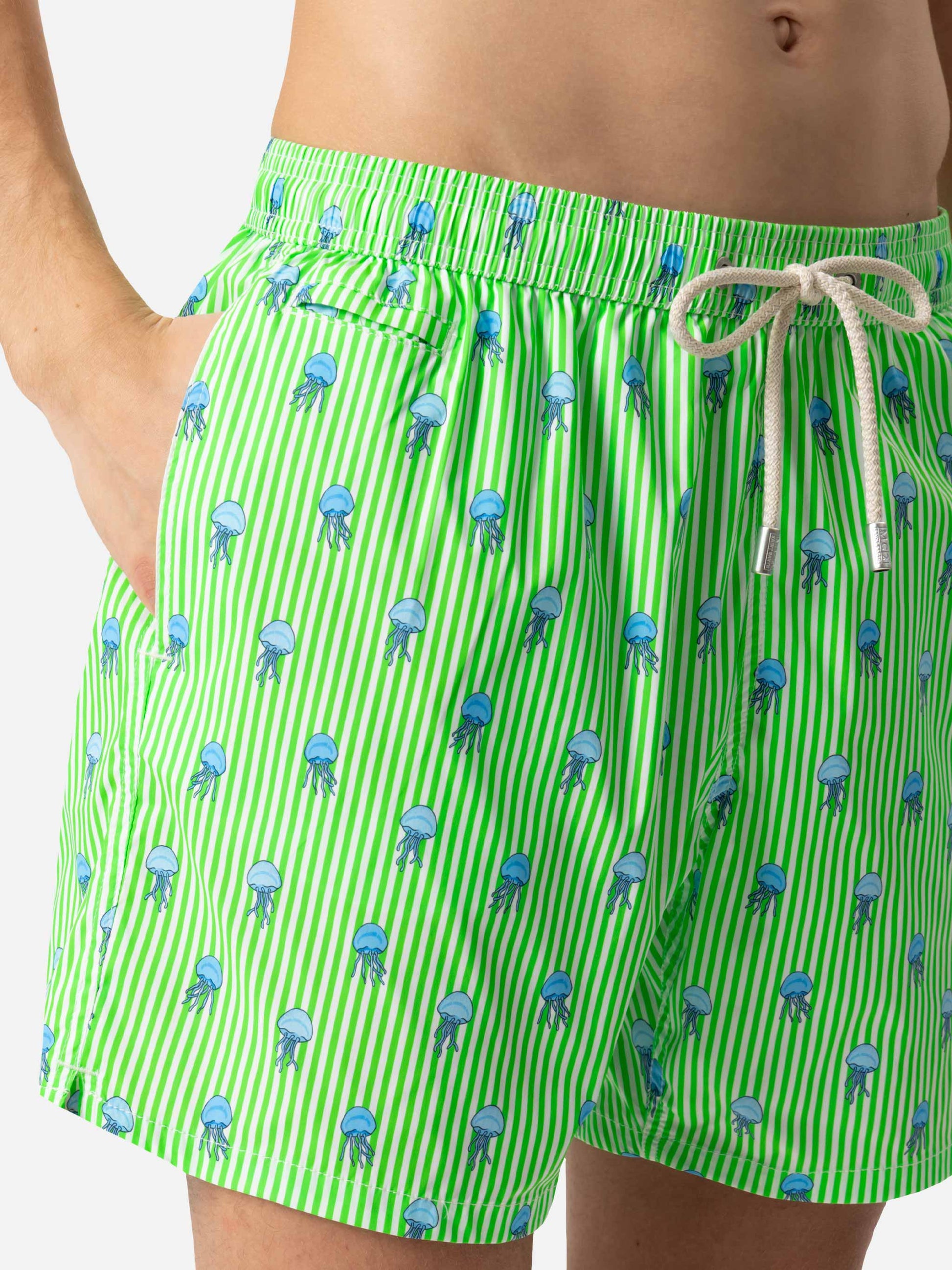 Comfort Light swim shorts with jelly fish print - MC2 Saint Barth