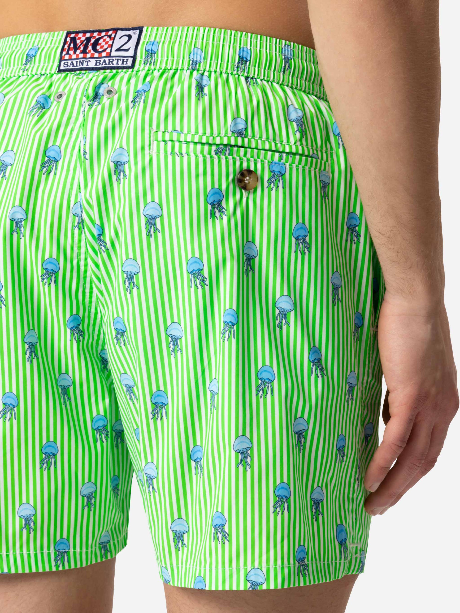 Comfort Light swim shorts with jelly fish print - MC2 Saint Barth
