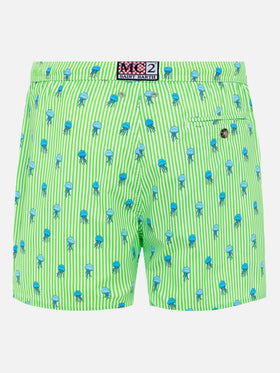 Comfort Light swim shorts with jelly fish print - MC2 Saint Barth