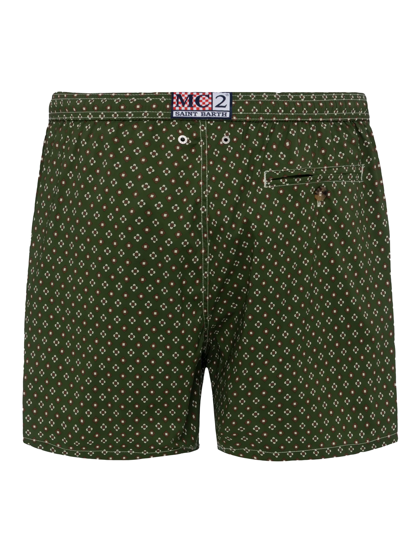 Comfort Light swim shorts with tie print - MC2 Saint Barth