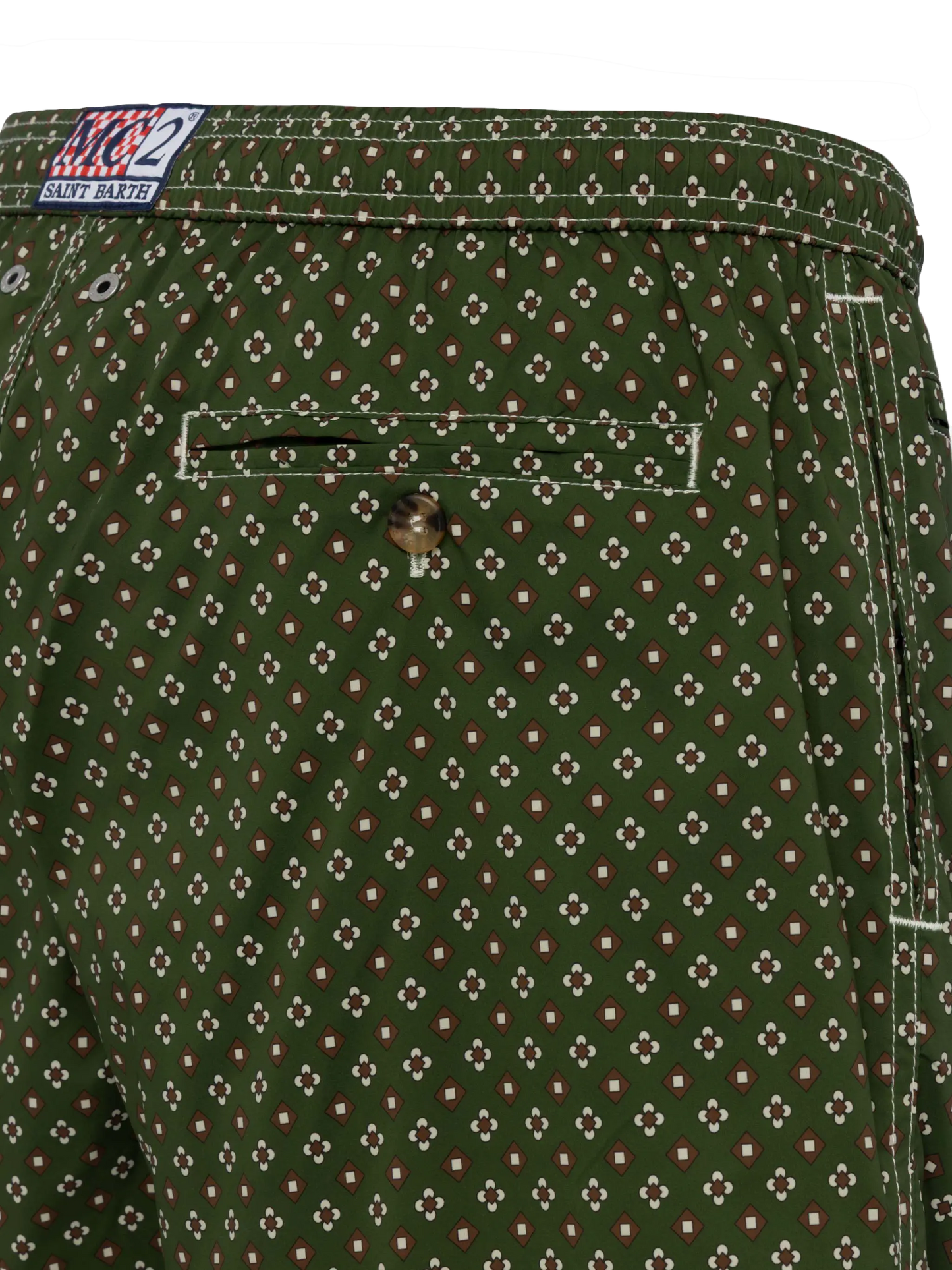 Comfort Light swim shorts with tie print - MC2 Saint Barth