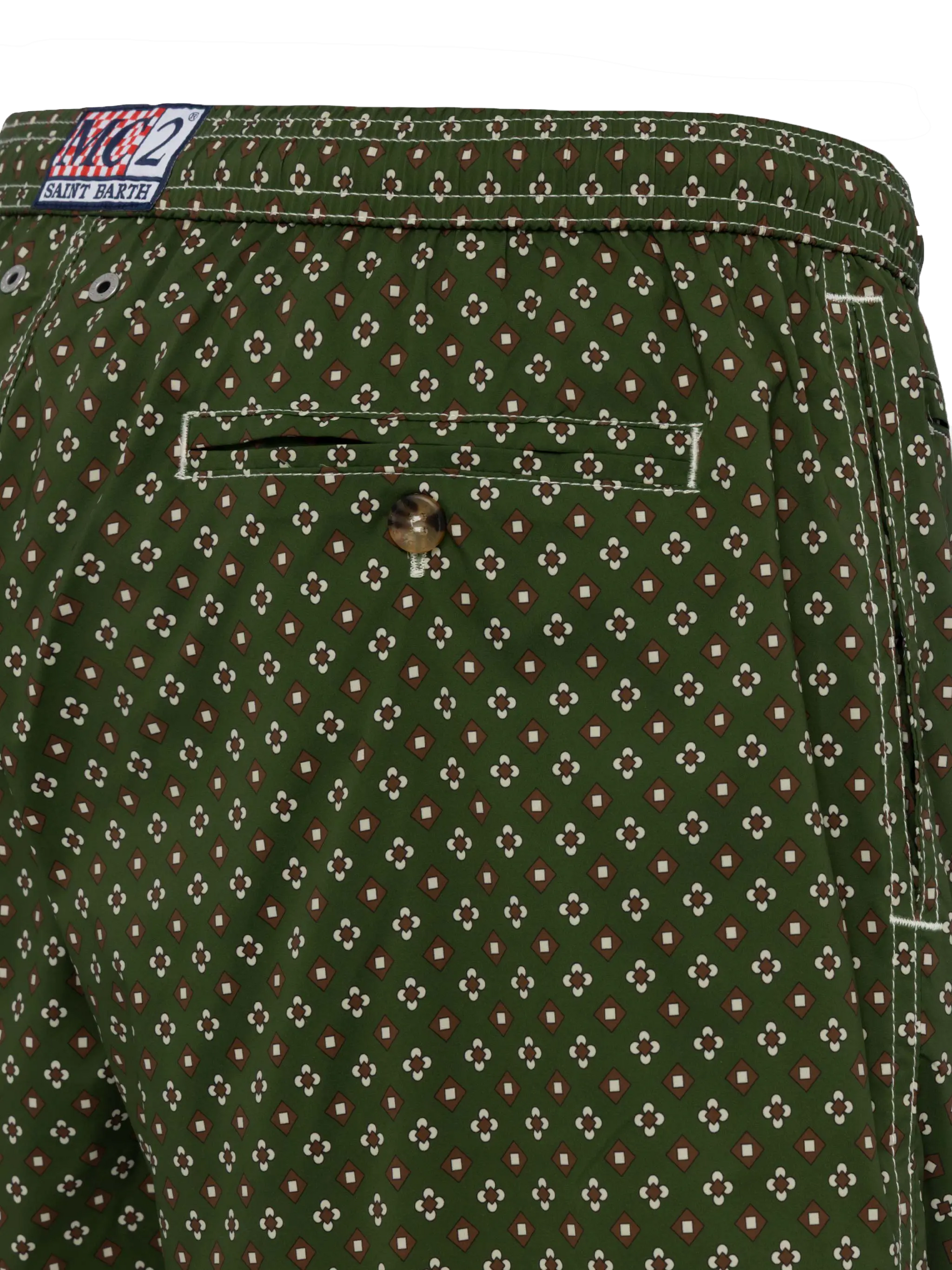 Comfort Light swim shorts with tie print - MC2 Saint Barth