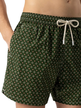 Comfort Light swim shorts with tie print - MC2 Saint Barth