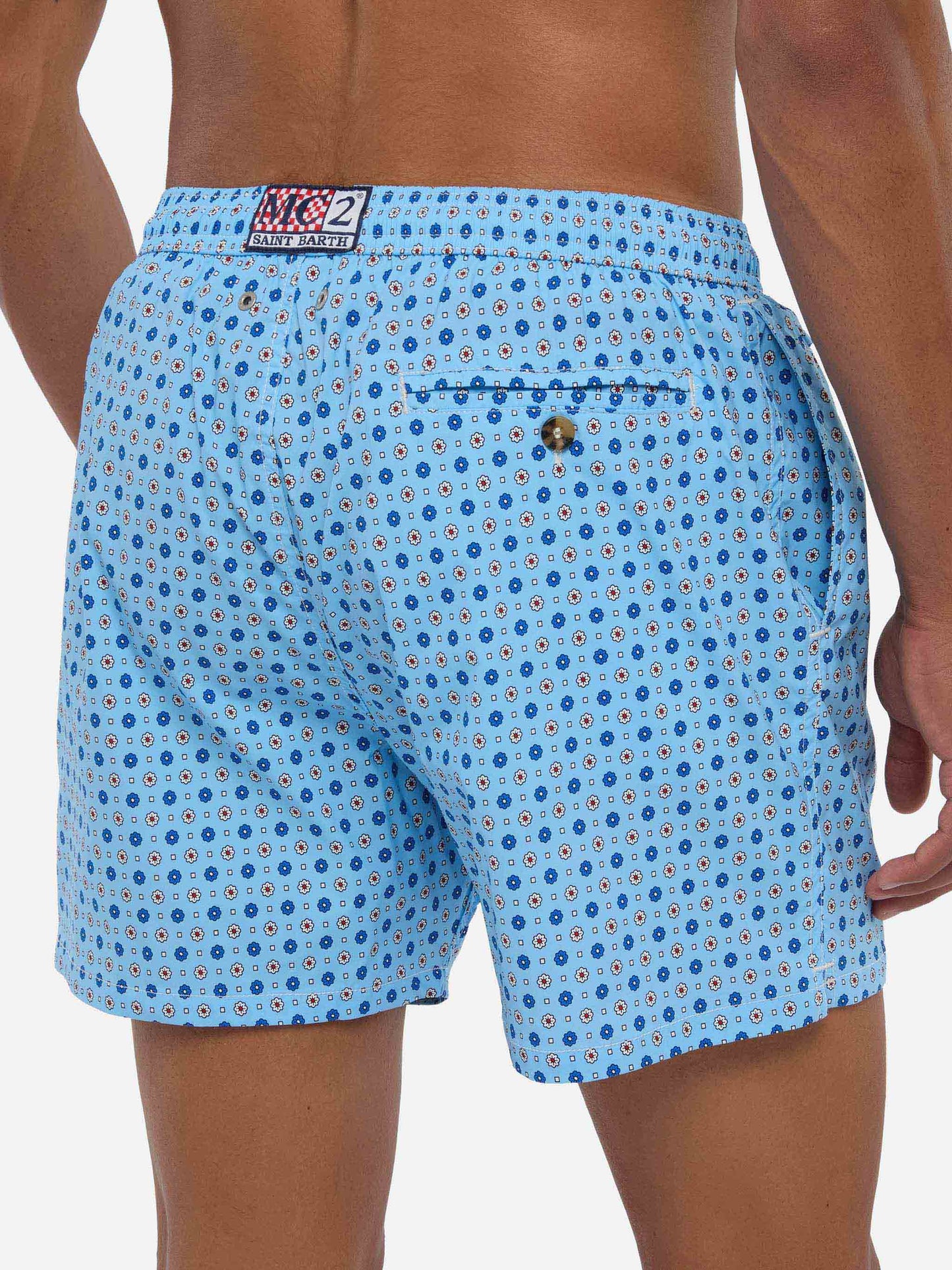 Costume mare Comfort Light con stampa micro cravatta