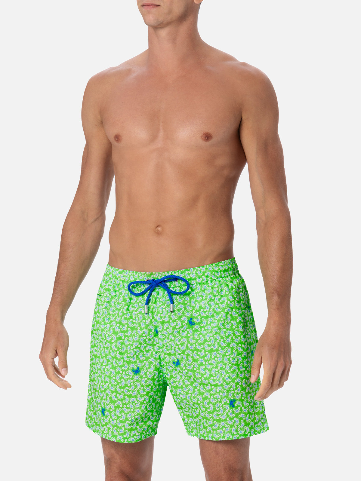 Comfort Light classic stretch swim shorts with crabs print - MC2 Saint Barth