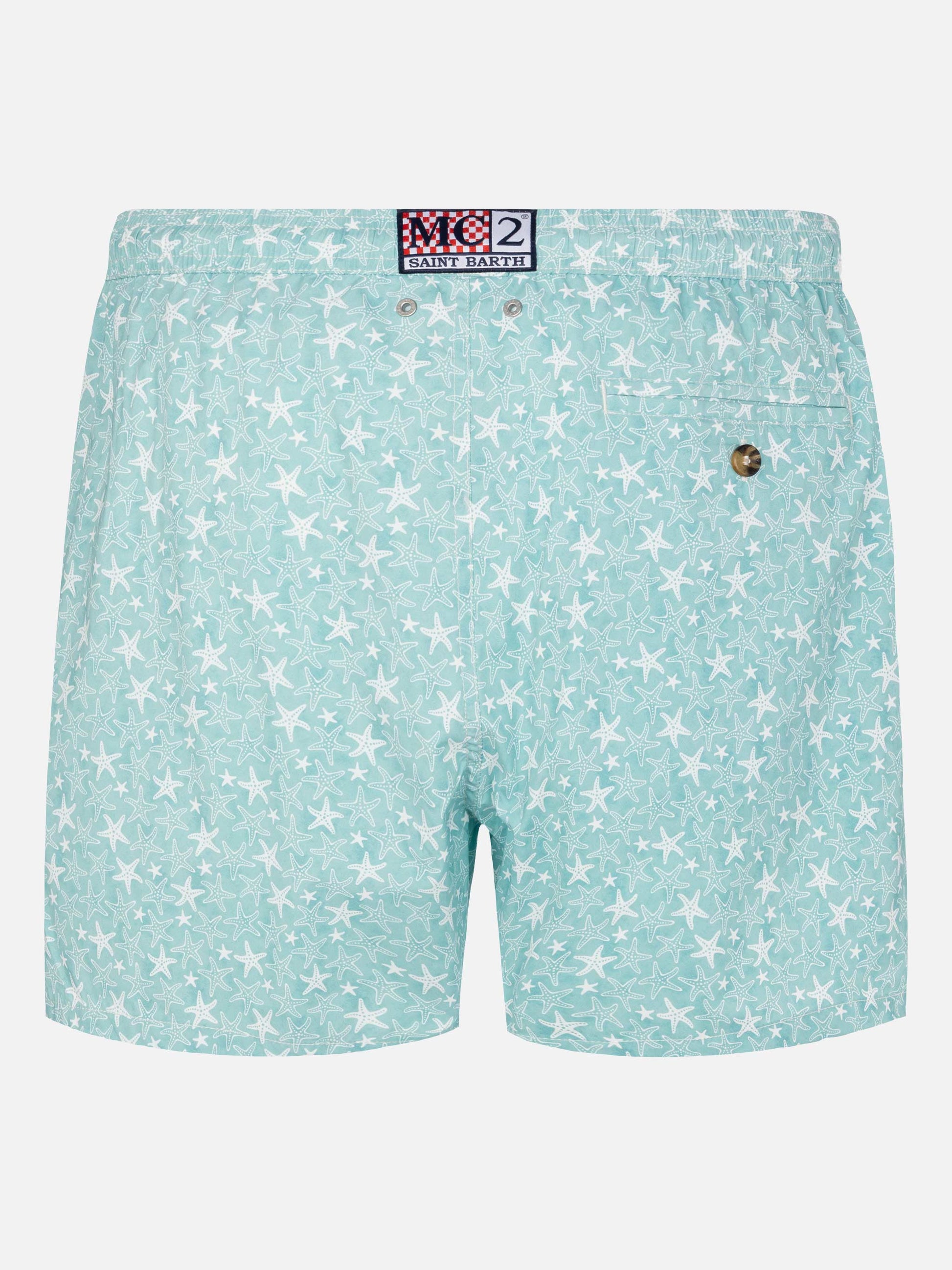 Comfort Light swim shorts with tropical shell print - MC2 Saint Barth