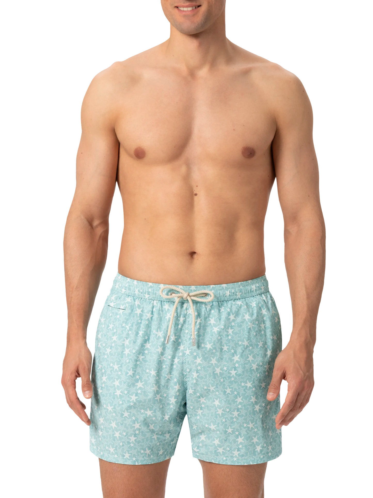 Comfort Light swim shorts with tropical shell print - MC2 Saint Barth