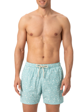 Comfort Light swim shorts with tropical shell print - MC2 Saint Barth