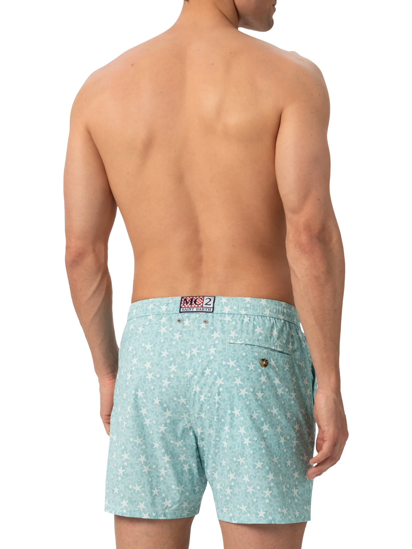 Comfort Light swim shorts with tropical shell print - MC2 Saint Barth