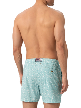 Comfort Light swim shorts with tropical shell print - MC2 Saint Barth