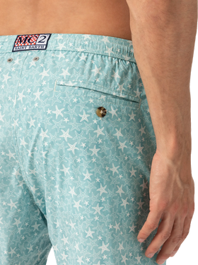 Comfort Light swim shorts with tropical shell print - MC2 Saint Barth