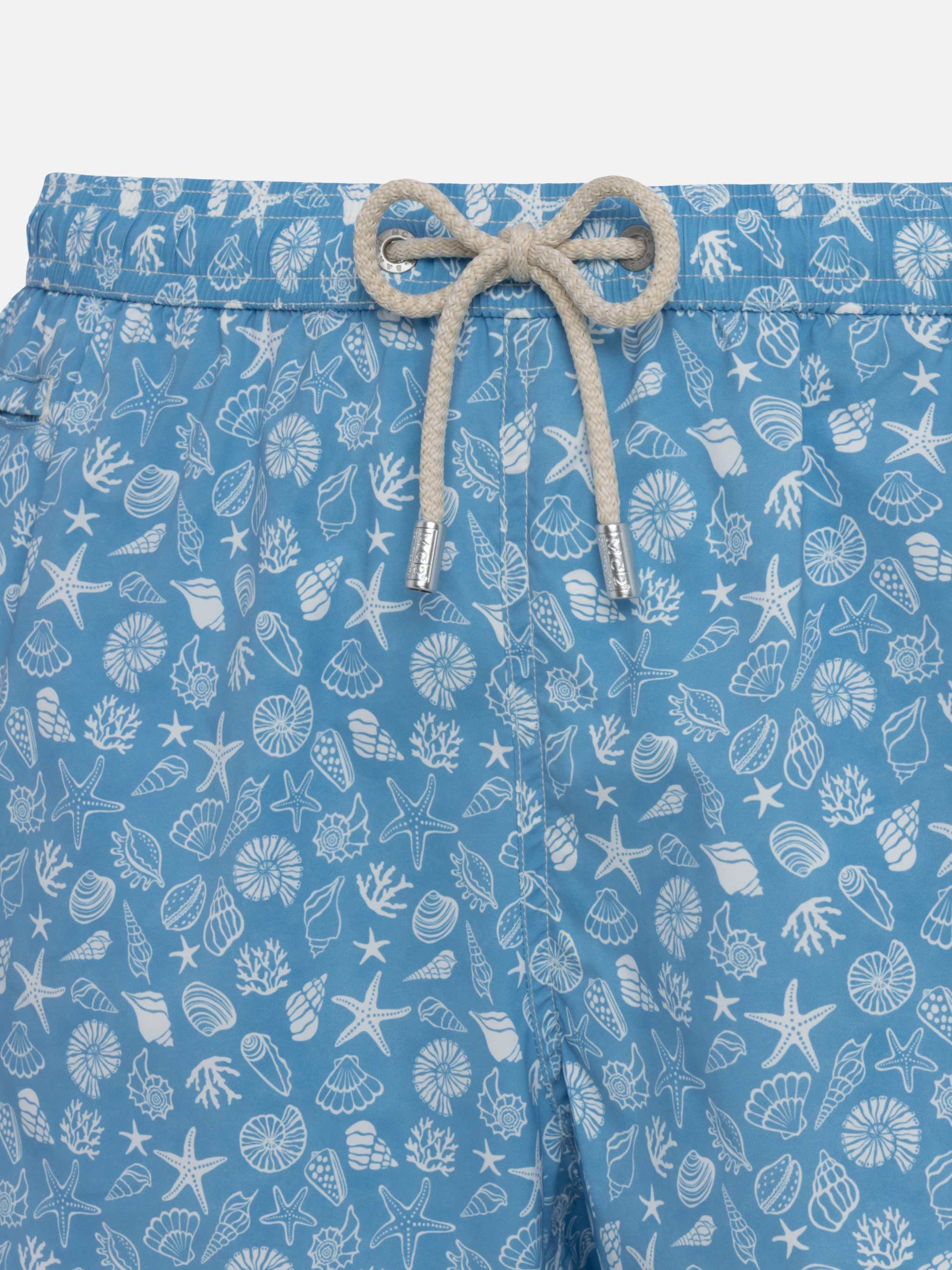 Comfort Light swim shorts with tropical shell print - MC2 Saint Barth