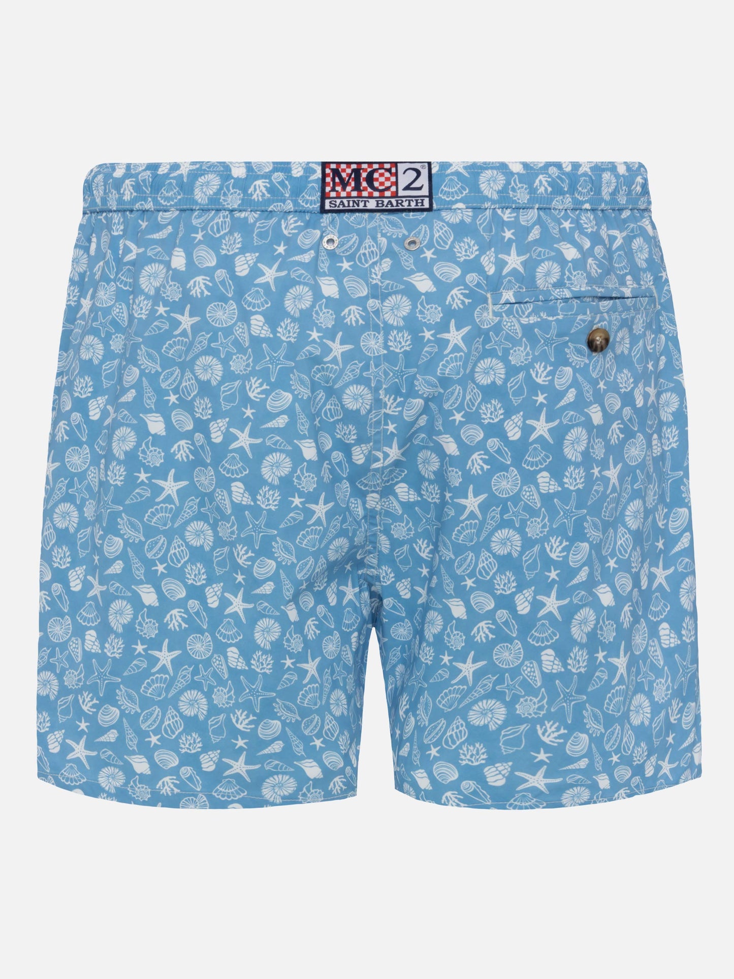 Comfort Light swim shorts with tropical shell print - MC2 Saint Barth