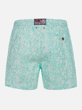 Comfort Light classic stretch swim shorts with flower print - MC2 Saint Barth