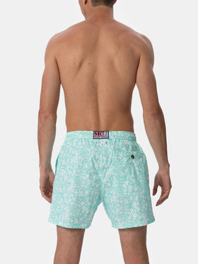 Comfort Light classic stretch swim shorts with flower print - MC2 Saint Barth